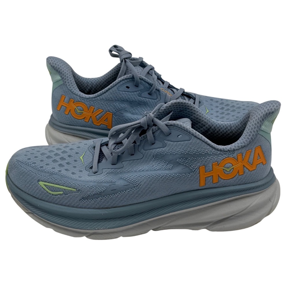 Hoka Clifton 9 Blue‎ Dusk Illusion Running Shoes Men's  Comfort Athletic 10.5